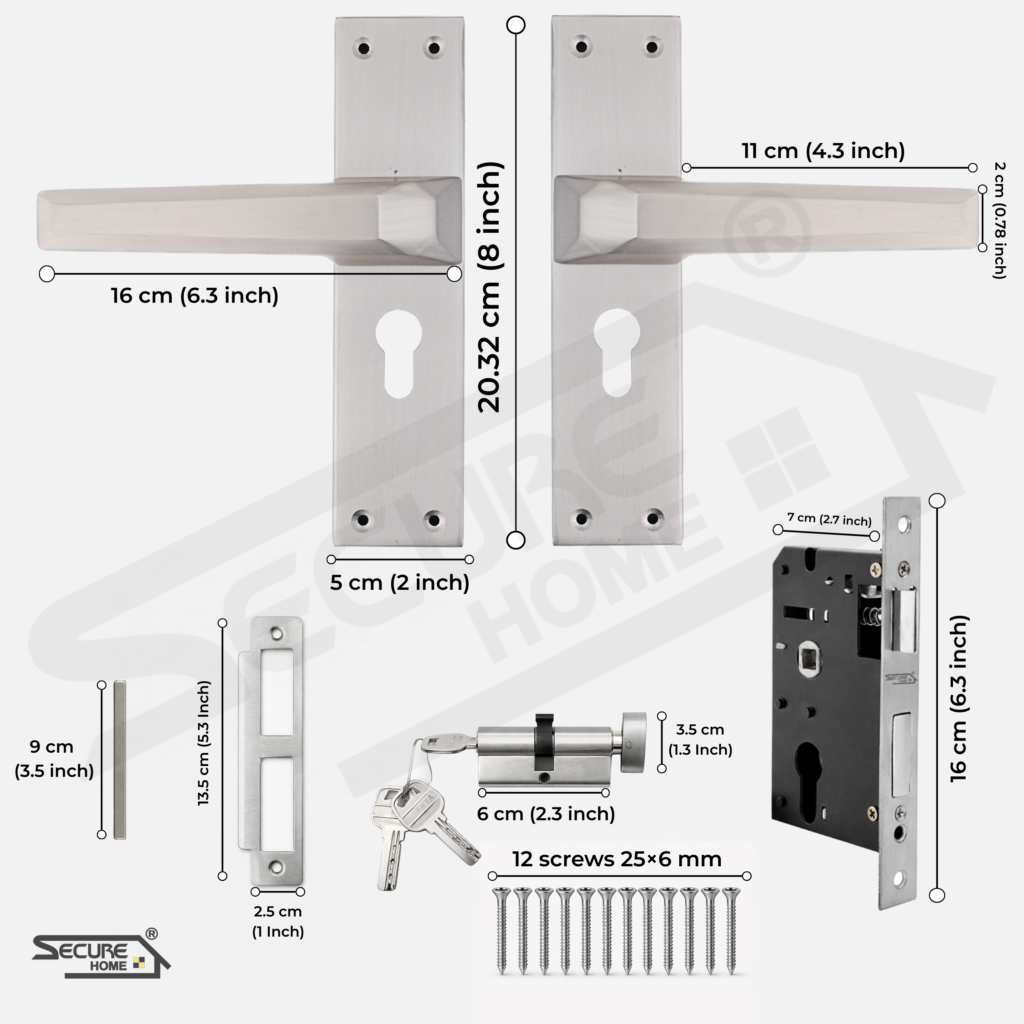 Lock handle measurment