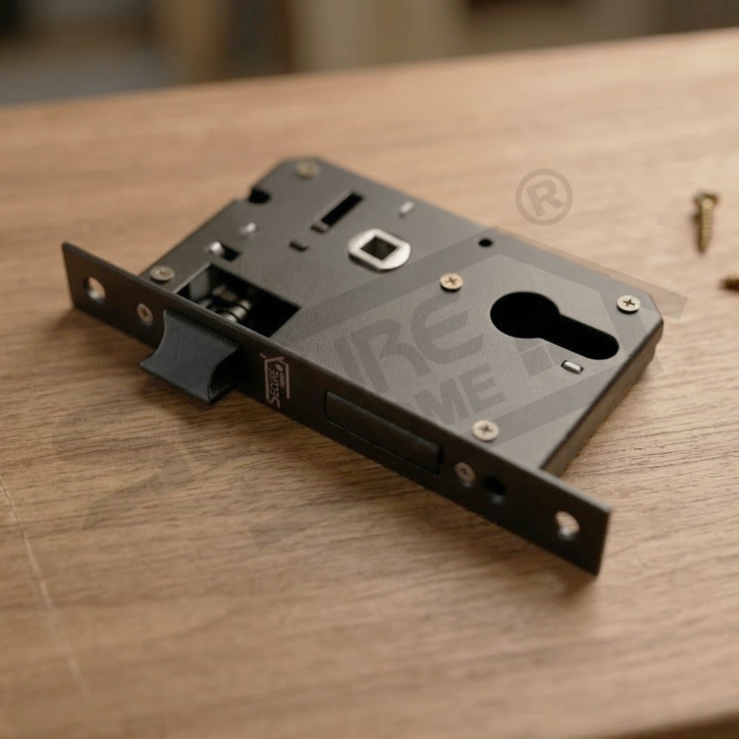 black finish door lock body