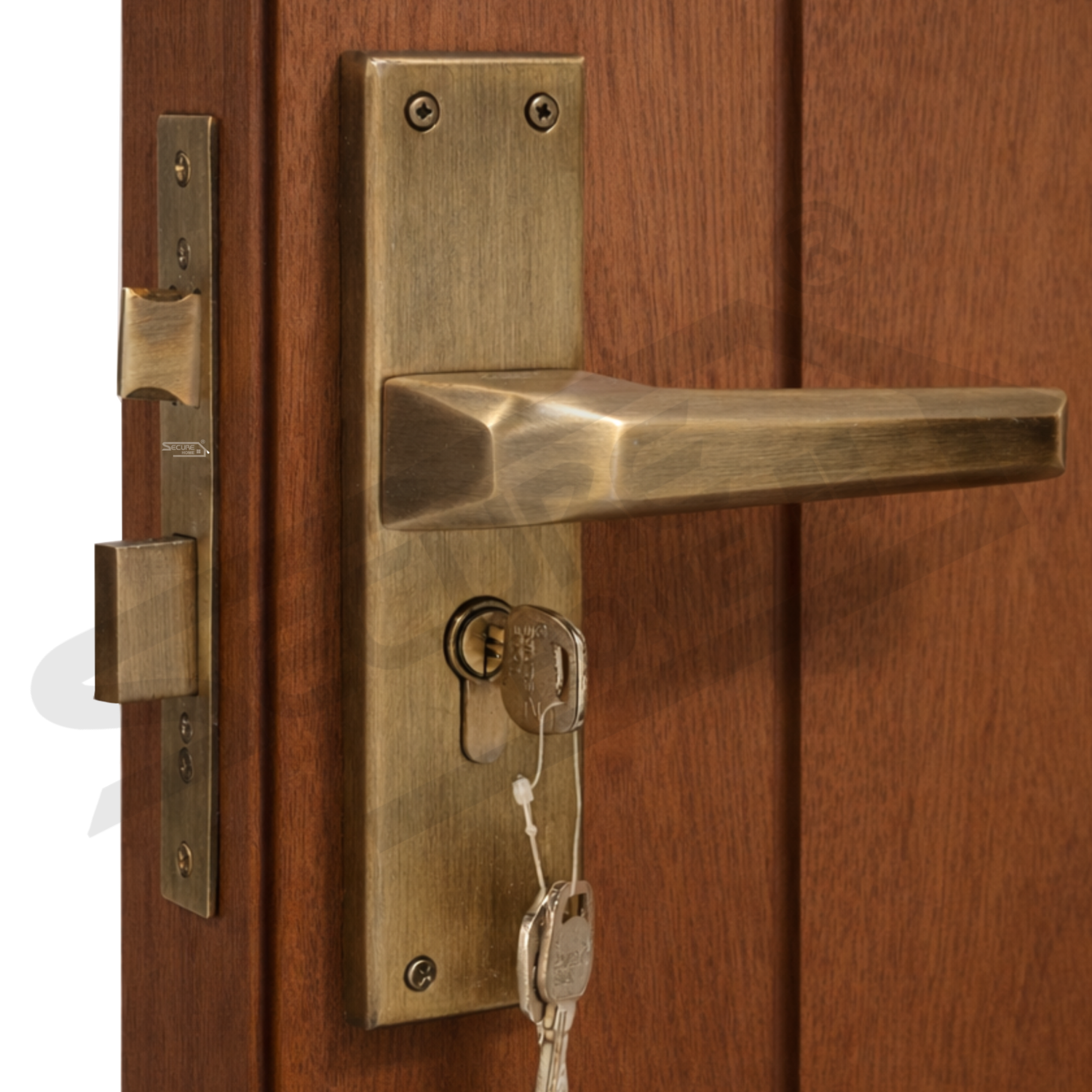 Antique Finish mortise handle lock