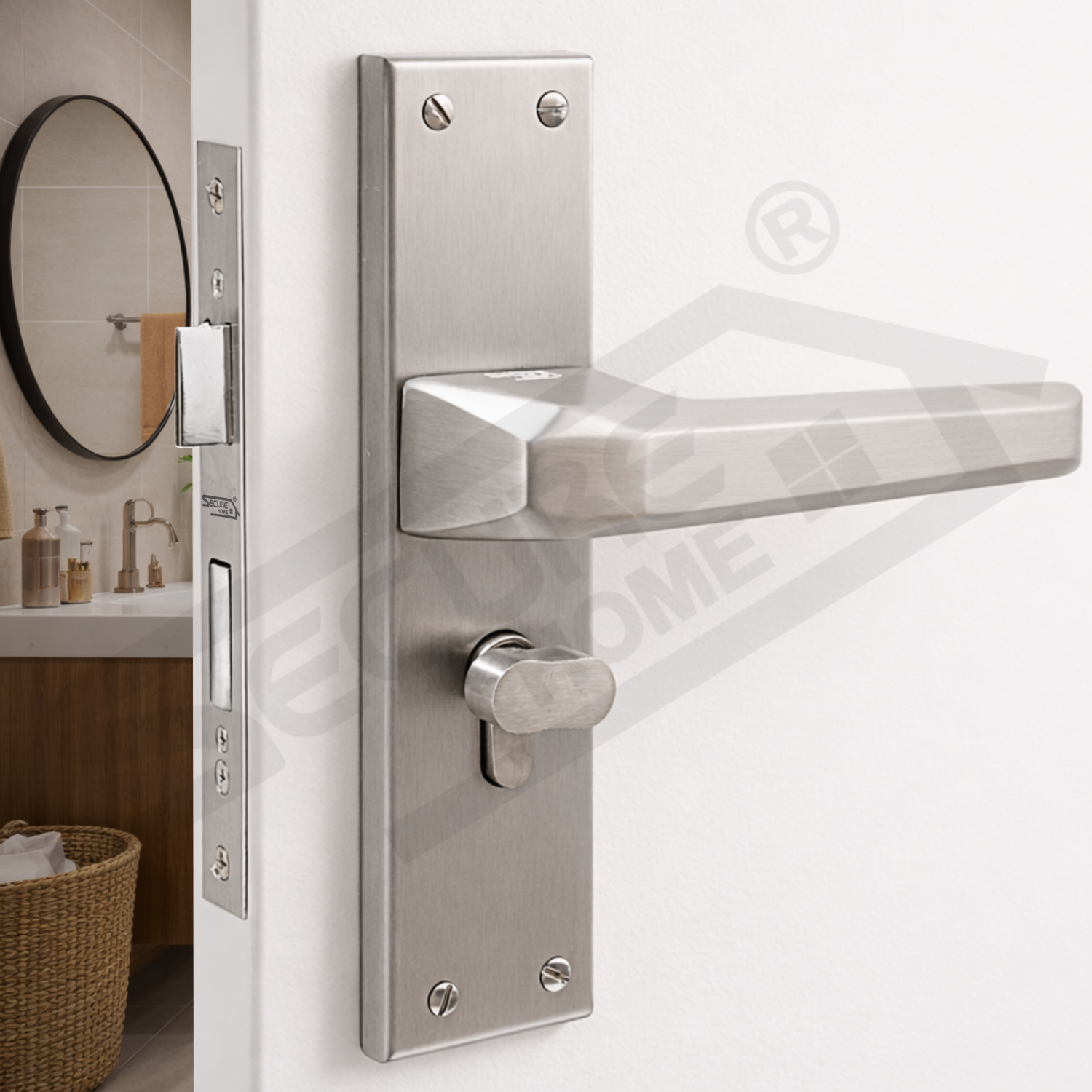 SS Finish Mortise Handle lock set