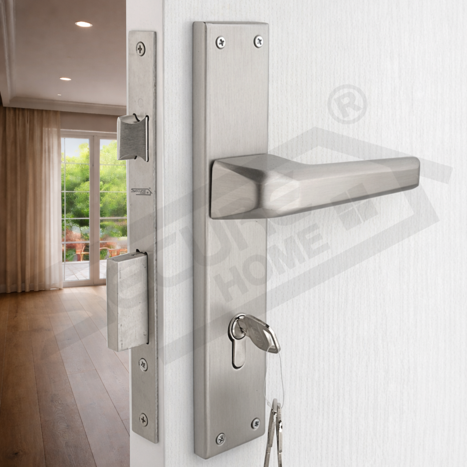 10 Inch SS Finish Mortise handle lock set