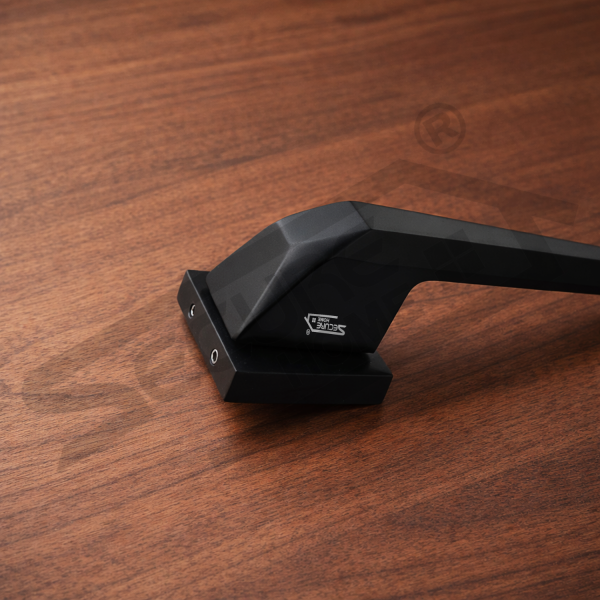 Black Finish On-Rose Mortise door handle