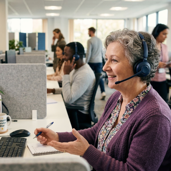 person talking on phone
