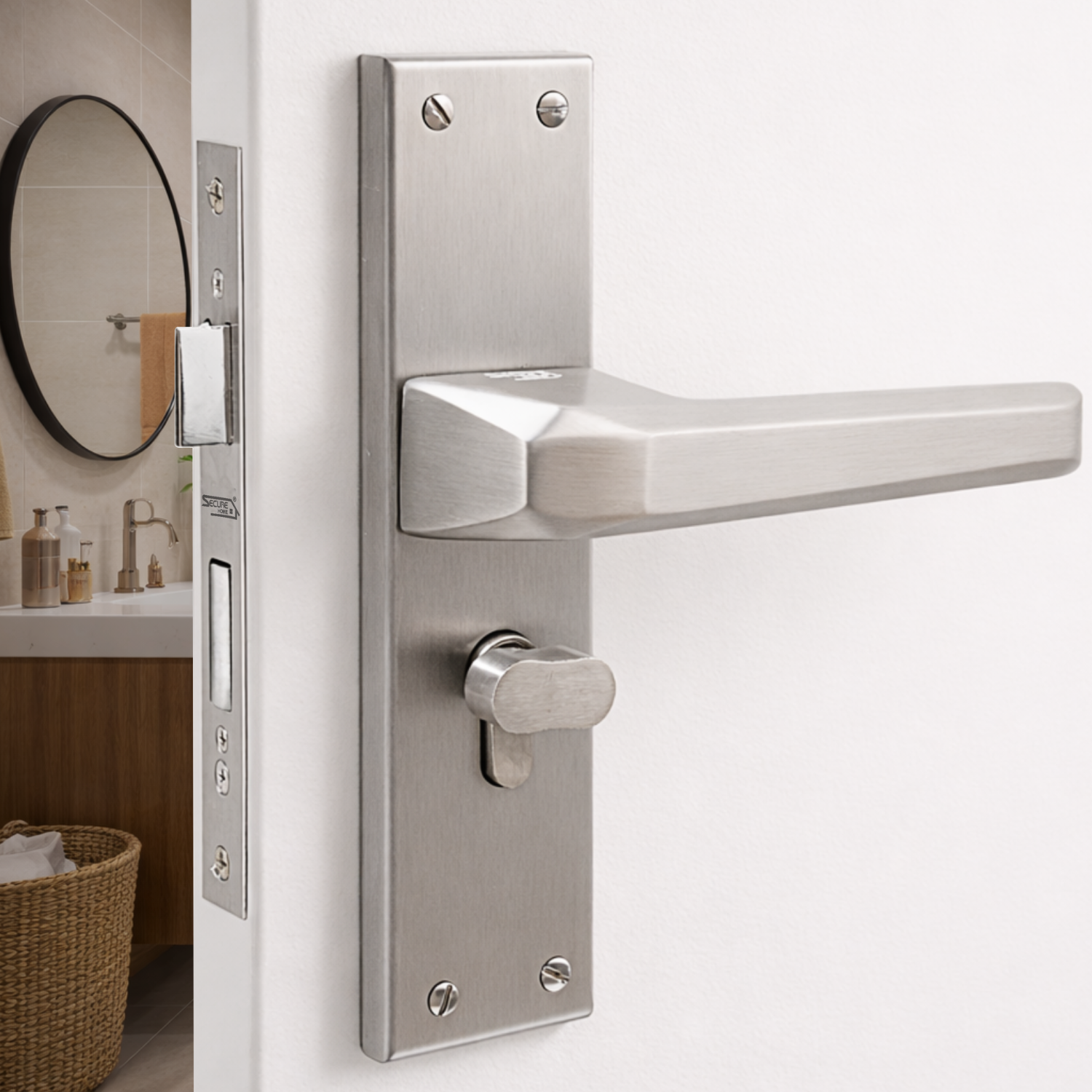 SS Finish Mortise Handle lock set